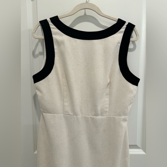 NWT Zoe and Claire Contrast Trim Linen & Cotton Blend Midi Dress - Picture 6 of 10